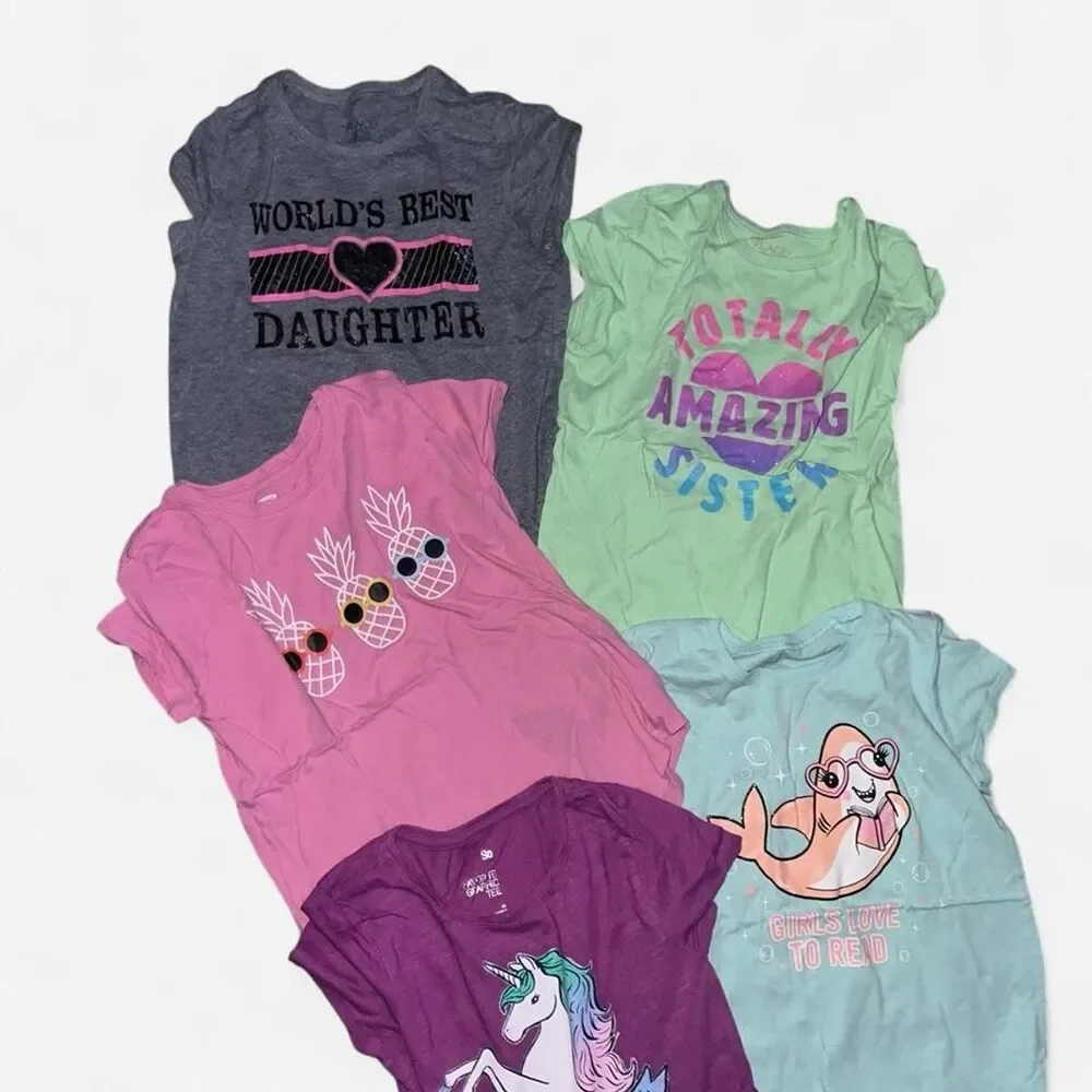 The Children's Place Girl's Bundle of 5 Shirts